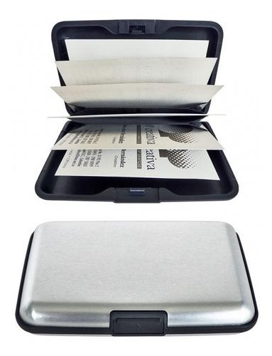 Tarjetero En Aluminio Billetera Porta Tarjetas X12 Unds