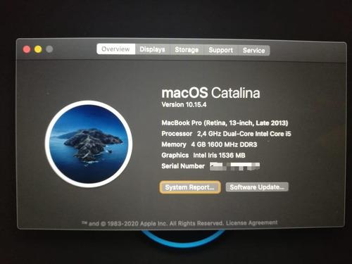 Macbookpro 13 Retina Modelo A1502