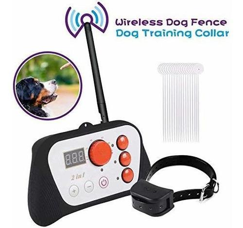 Cerca Inalambrica Para Perros Taohorse Sistema 2 En 1 Collar