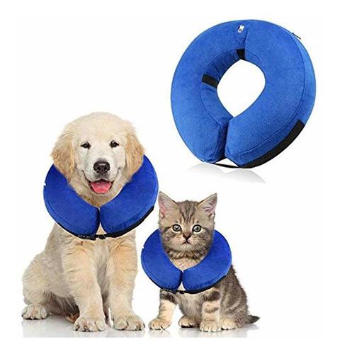 Collar De Cono Inflable Para Perros Y Gatos, Collar De...