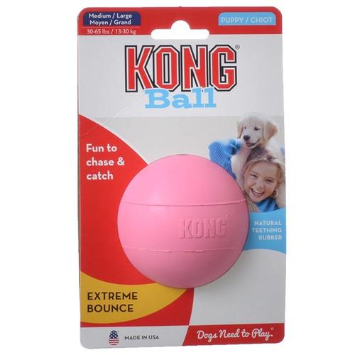 Juguete Perros Kong Ball Puppy Pelota Talla M Medium Rosado