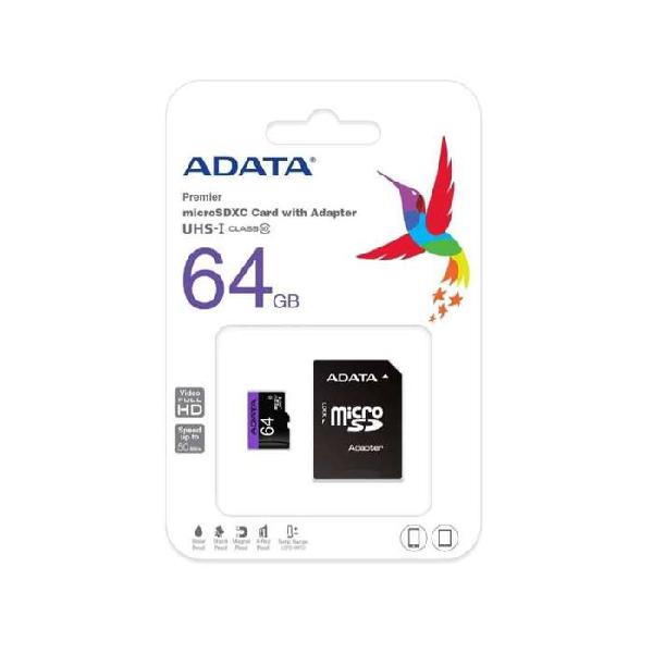 Memoria MicroSD 64 gb Clase 10 ADATA