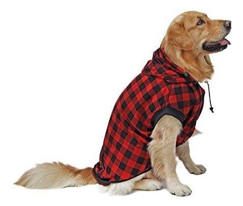 Pawz Grande Perro Tartan Camisa Escudo Sudadera Con Capucha