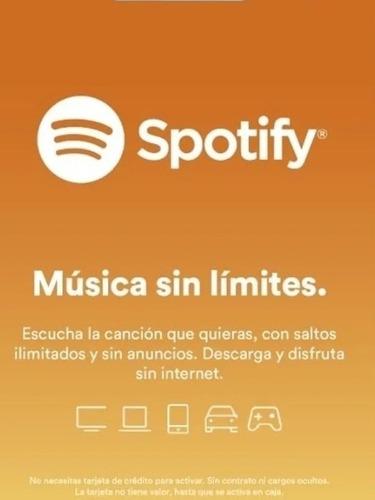 Targeta De Regalo Spotify 3 Meses