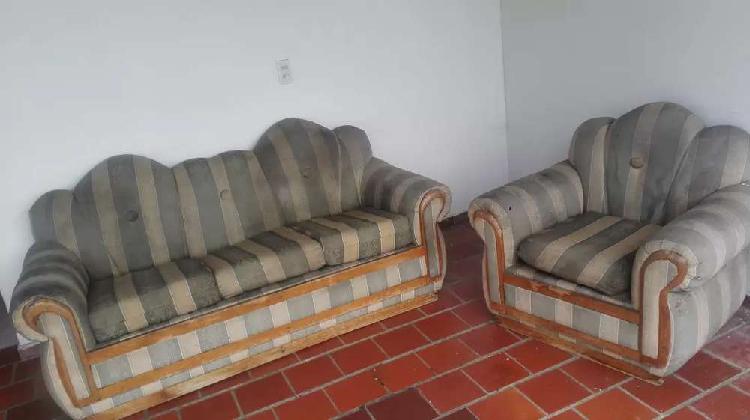 Vendo Muebles sofá 3 puestos y Poltrona