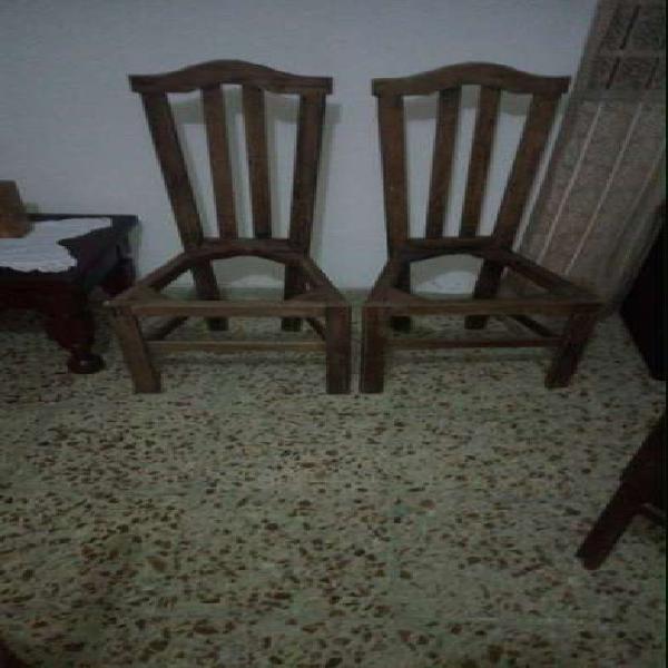 sillas en madera sin tapizar .el precio incluye las dos