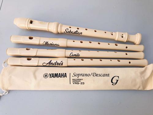 Flautas Dulce Yamaha Yrs-23 Forro Y Personalizada