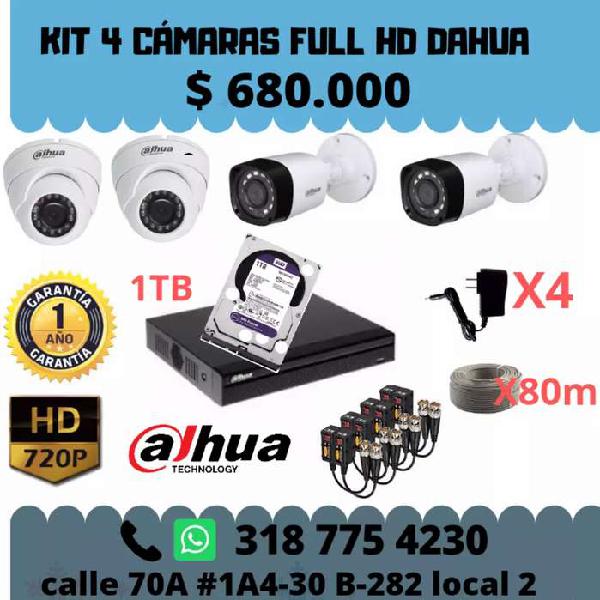Kit 4 Camaras Full HD 2Mp 1080P