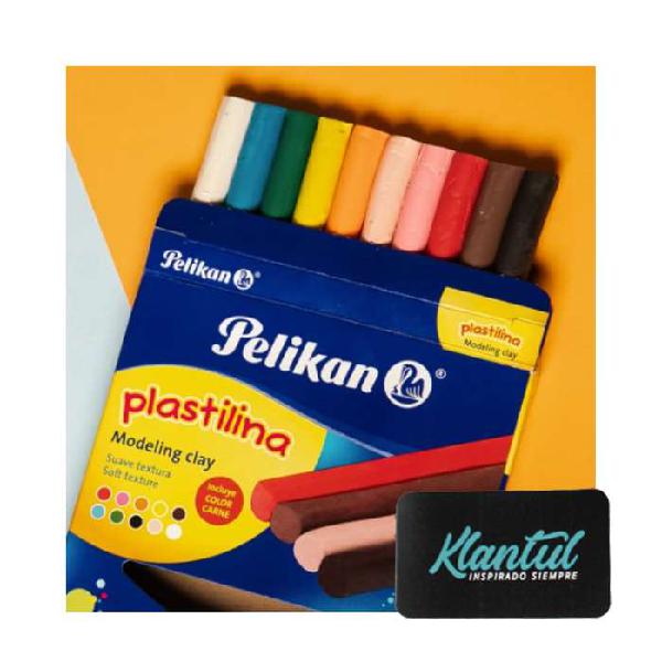 Plastilina caja 10 colores surtidos Pelikan