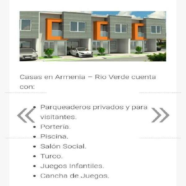 Se vende casa en conjunto Rio Verde Armenia Quindio