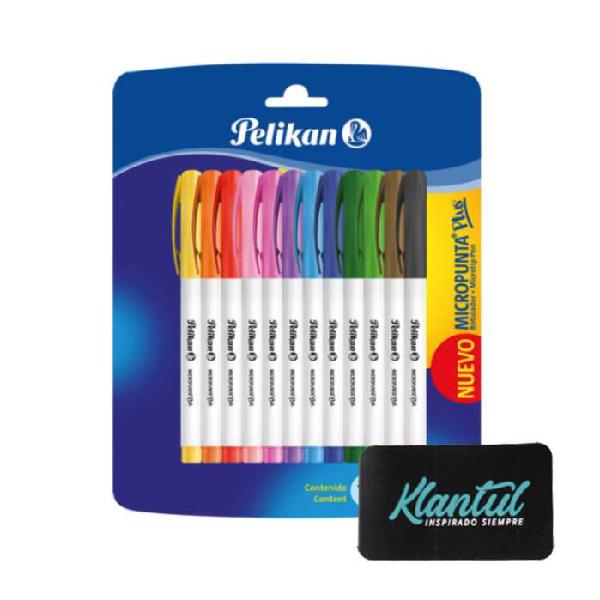 Set x12 micropunta Plus colores surtidos Pelikan
