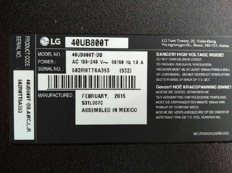 Tv Lg 40ub800t para Repuesto