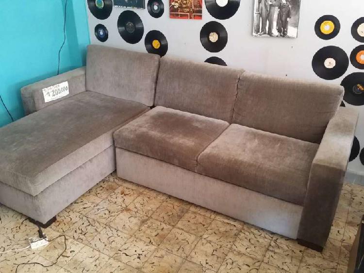 Vendo Sofa Cama L Nuevo color gris y negocío multimueble