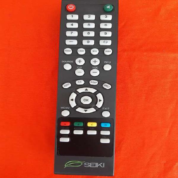 Control remoto para televisor marca Seiko negro