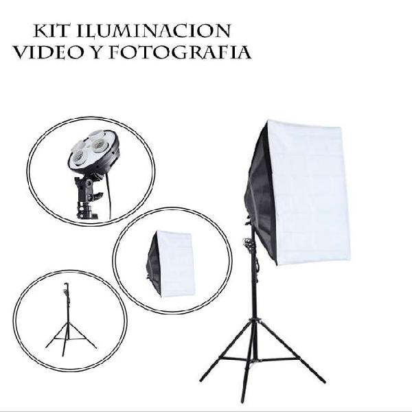 Kit Para Iluminacion de Fotografia y Video Con Softbox