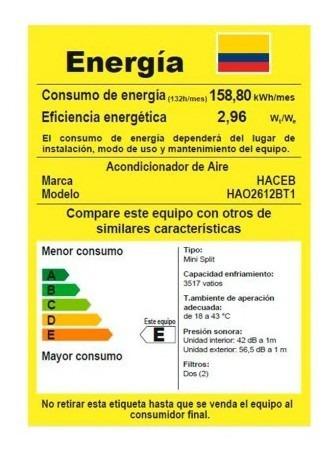 Aire Acondicionado Haceb Baru 12000btu On/of 220v Air Lk761