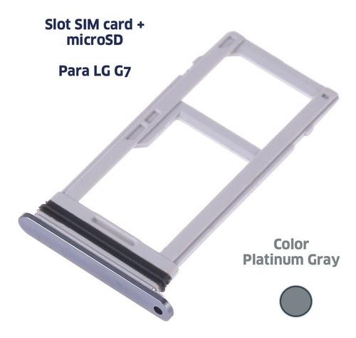 Bandeja Slot Sim Card + Micro Sd LG G7 Thinq G710 4g Lte