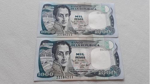Billetes De 1000 Pesos Colombianos Setx2