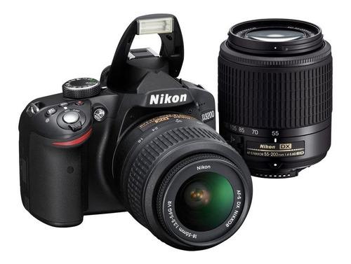 Camara Digital Nikon D3200 Slr C/lentes 18-55mm Y 55-200mm