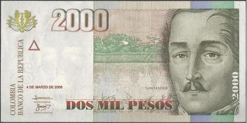 Colombia, 2000 Pesos 4 Mar 2005 Bgw489