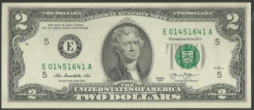 Eeuu, 2 Dollars 2013 P538