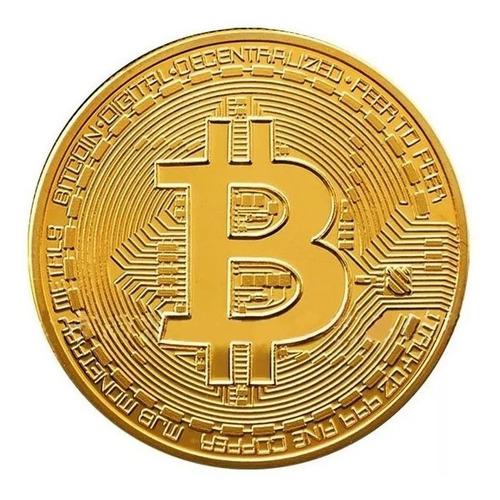 Moneda Conmemorativa Bitcoin Dorada Coin Token