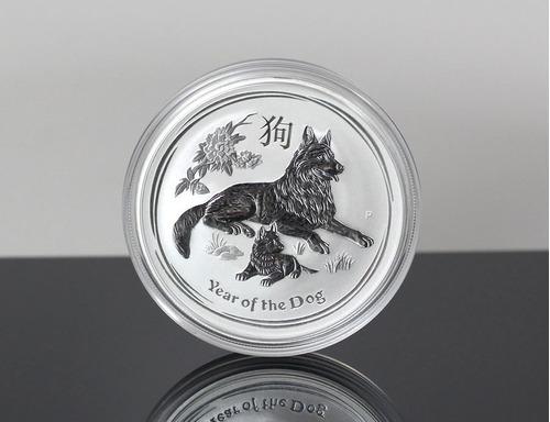 Moneda De Plata Colección De Australia Fauna Año Del Perro