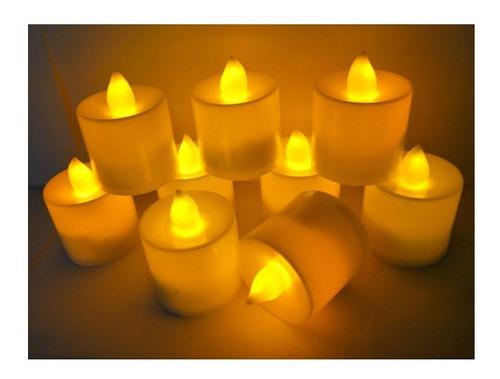 Velas Luz Led Calida Amarilla Fiesta Detal Mayor 5cm Aprox