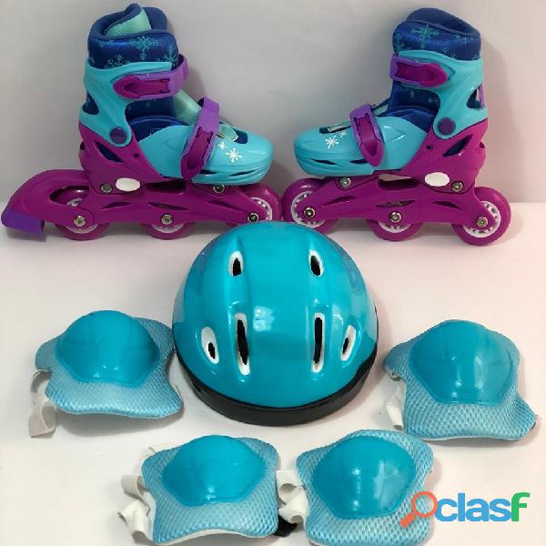 COMBO Kit Patines Linea Niña Semiprofesionales Economico