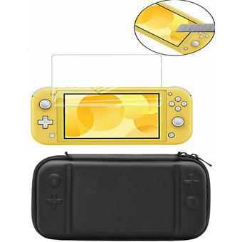 Combo: Estuche+ Vidrio Para Nintendo Switch Lite-Negro