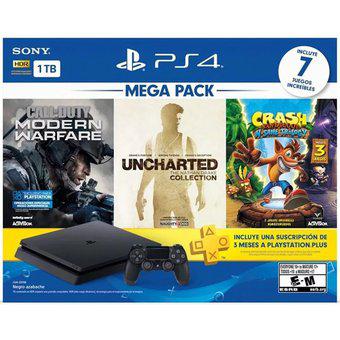 Consola Ps4 Slim De 1tb +7 Juegos + Plus 3 Meses