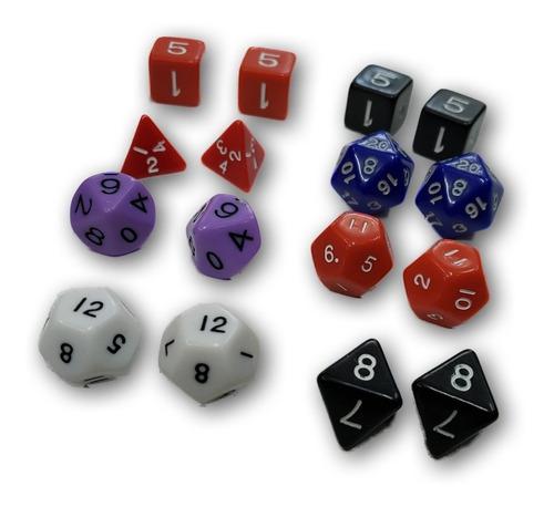 Dados De Rol Para Juegos De Mesa Pack X 8 Pares Surtidos