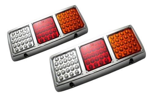 Stop Led Triple Camión Turbo Plano 72 Leds Multivoltaje