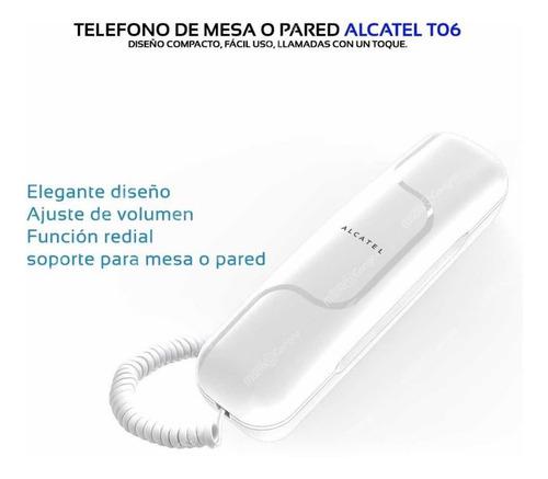 Teléfono Alámbrico Fijo Alcatel T06, Hogar/oficina