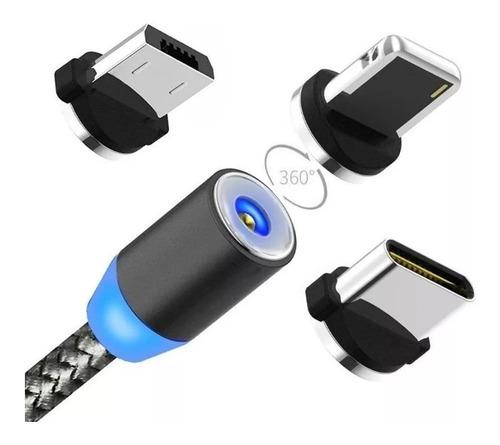 Cable Carga X3 Magnético Adaptable Microusb Tipo C