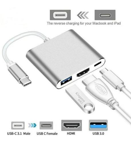 Convertidor Tipo C A Hdmi Y Usb 3.0