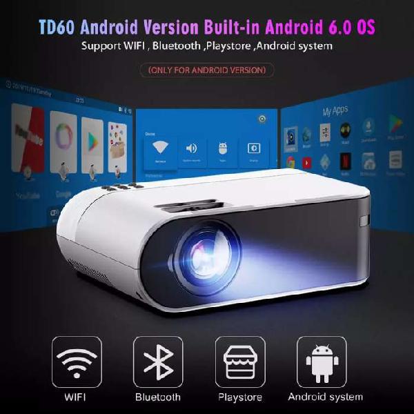 Proyector LED Smart TV Android 2400 Lumens