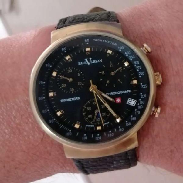 Reloj PaulVersan cruz blanca cronografo suizo