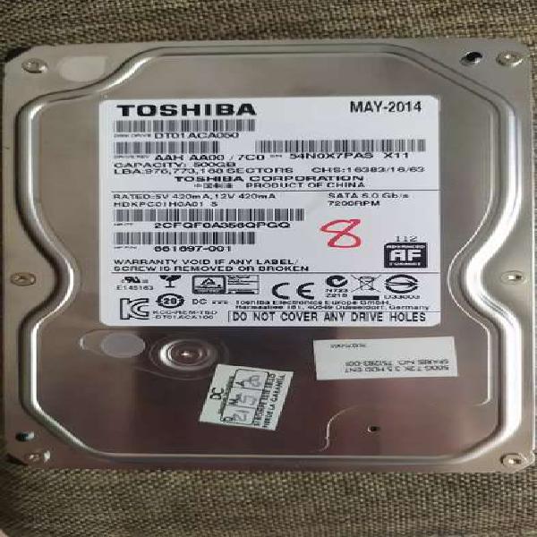 3 Disco Duro Toshiba 500GB Int sata