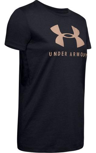 Camiseta Under Armour Negro Mujer Con Gráfico