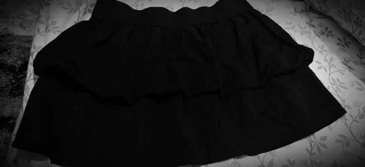 Falda corta globo negra