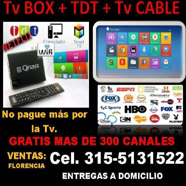 TV BOX + TDT + TV CABLE GRATIS