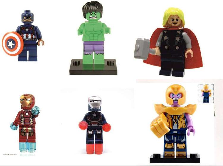 coleccion de minifiguras tipo LEGO superheroes