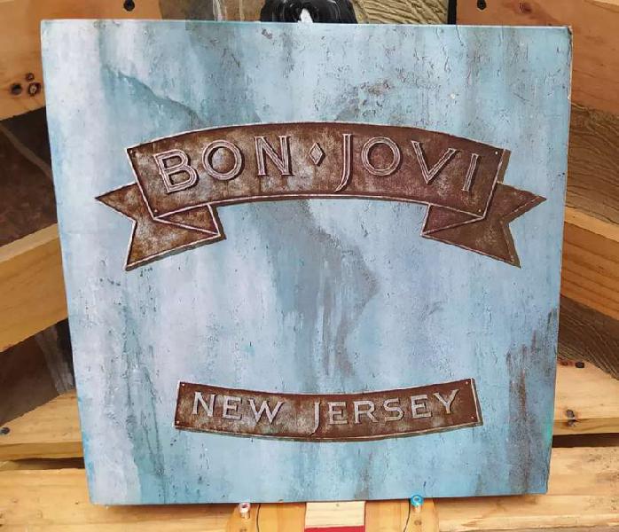 Long Play Lp Disco Acetato Pasta Vinilo Bon Jovi New Jersey