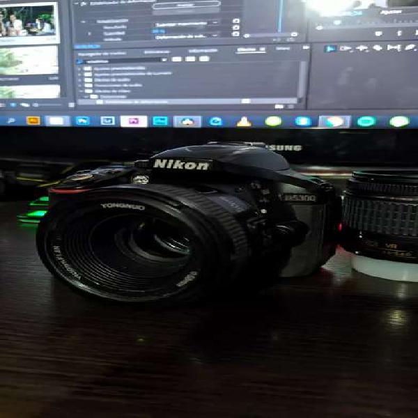 Cámara Nikon D5300 con 3 lentes