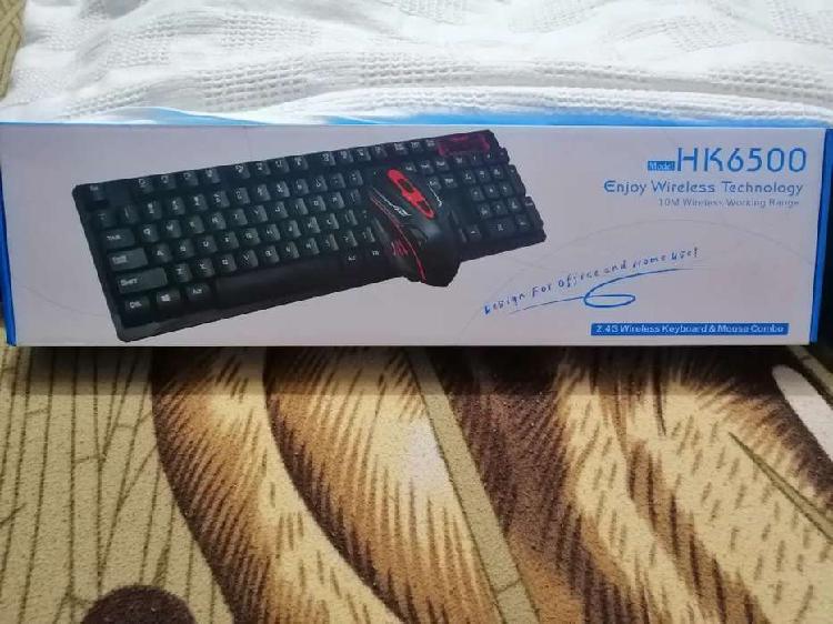 Combo teclado y mouse gamer inalámbrico económico