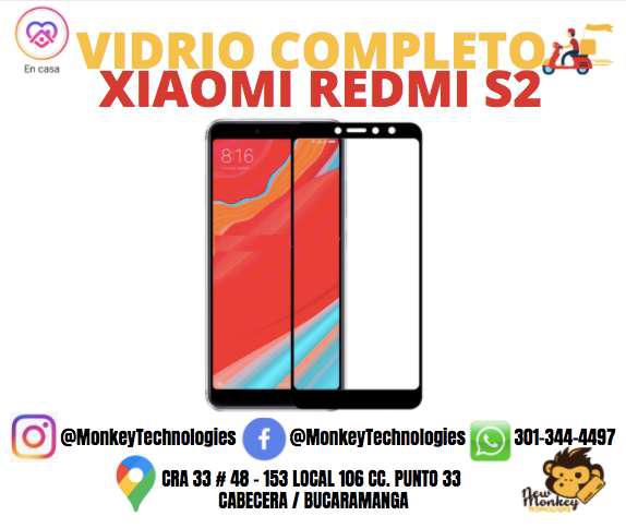 REDMI S2 VIDRO PROTECTOR COMPLETO