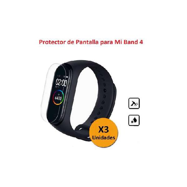 Plastico Protector De Pantalla X3 Unidades Para La Mi Band 4