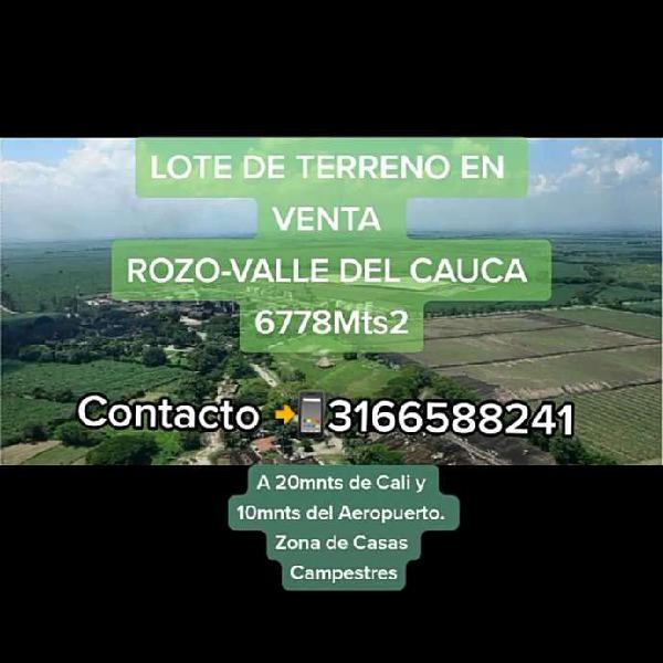 Lote De terreno 6778mts ROZO VALLE DEL CAUCA