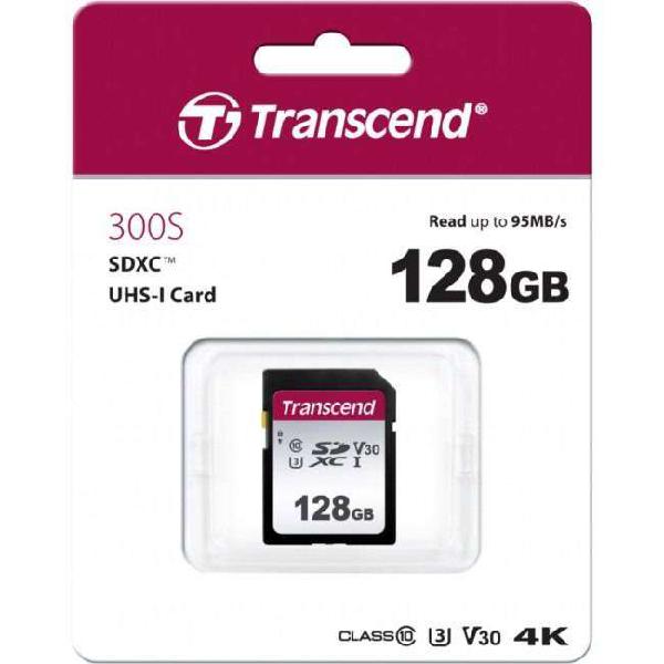 Memoria SDXC 128GB Transcend Clase 10 300S